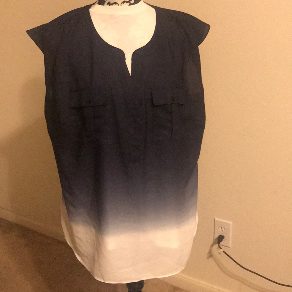 I.N.C. Dip-Dyed Utility Top-Blue